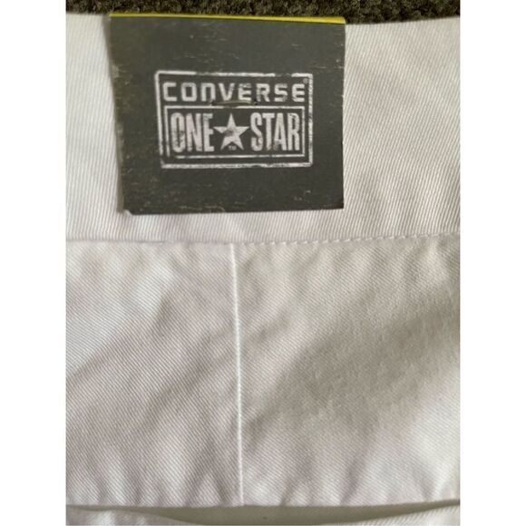 CONVERSE ONE STAR Womens Size 14 White Cotton Casual Shorts - Picture 4 of 4